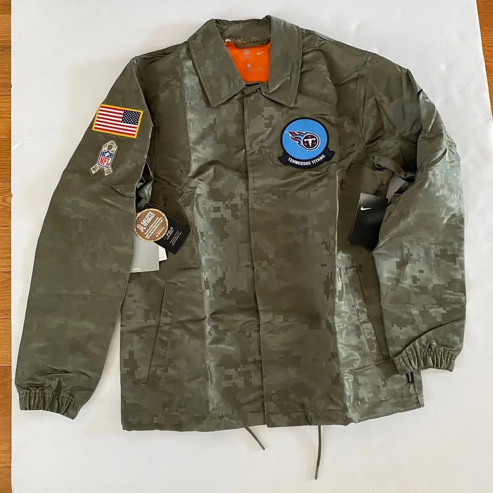 Tennessee Titans NFL Salute to Service Camo Snap Up Lightweight Jacket Men M NWT - Picture 2 of 12